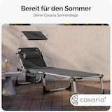 thumbnail of CASARIA® Alu Sonnenliege mit Dach Seitentasche Klappbar Wetterfest Gartenliege Grau