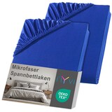 thumbnail of Spannbettlaken DreamScience Mikrofaser - Weich & Anschmiegsam, Rundumgummizug, Bügelfrei 180x200 - 200x200 cm (2er Pack) royalblau