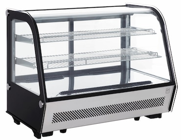 METRO PROFESSIONAL Vitrina refrigerada de sobremesa GCV 1130, 88 x 56,8 x 68,6 cm, 144 L, plata / negro