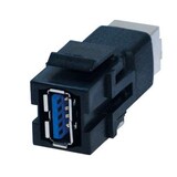 thumbnail of BACHMANN Keystone USB 3.0 Kupplung A/B Buchse-Buchse schwarz