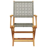 thumbnail of vidaXL 5-tlg. Garten-Essgruppe Grau Poly Rattan und Massivholz