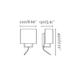 thumbnail of vesper, lampara de pared de metal blanco con lector led y pantalla textil blanca, faro barcelona