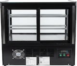 thumbnail of Romux® Kühlvitrine für Konditorei Quadratisch Tischgerät 2 Böden Schwarz 470 Liter Umluftkühlung | Kühlvitrine Gerade Glasscheiben
