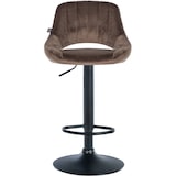 thumbnail of Set van 2 barkrukken Milet fluweel bruin/Metaal mat zwart