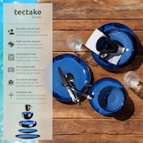 thumbnail of tectake Geschirrset Mare aus Steingut, für 6 Personen, 30 teilig, blau