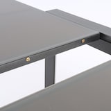 thumbnail of Mesa jardín extensible de 160 cm a 220 cm, Aluminio color antracita y cristal grueso color taupé, Tamaño: 104x160/220x76 cm