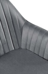 thumbnail of Esszimmerstuhl MILON - Samt Dunkelgrau 58x58x81 cm | Essstühle Esszimmerstühle Küchenstühle Wohnzimmerstühle