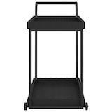 thumbnail of Barwagen Schwarz 100x45x83 cm Poly Rattan