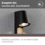 thumbnail of Paulmann LED Außenwandleuchte Caissa Dämmerungsgesteuerter Bewegungsmelder (HF)  IP44  105x274mm 3000K 9W 700lm 230V 65° Anthrazit Aluminium 94862