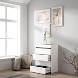 thumbnail of Cómoda, Com Gavetas, Armazenamento, 57x35x75cm, Para quarto, dormitório, Camiseiro, Estilo moderno, Branco e preto _ 456_1