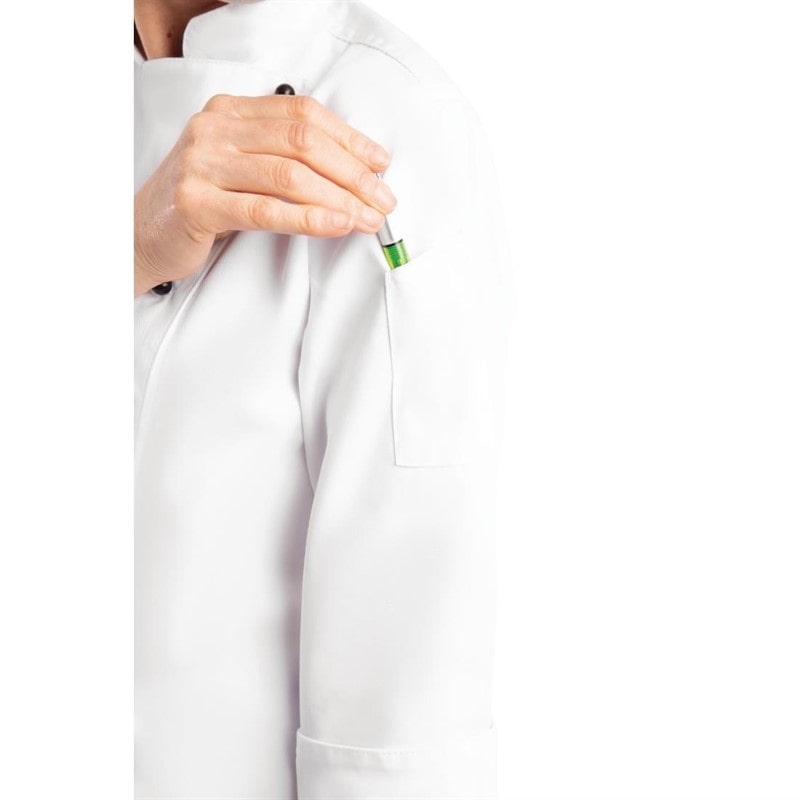 Whites Kochjacke Chicago langarm weiß S