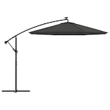 thumbnail of vidaXL Zweefparasol met LED-verlichting stalen paal 300 cm antraciet