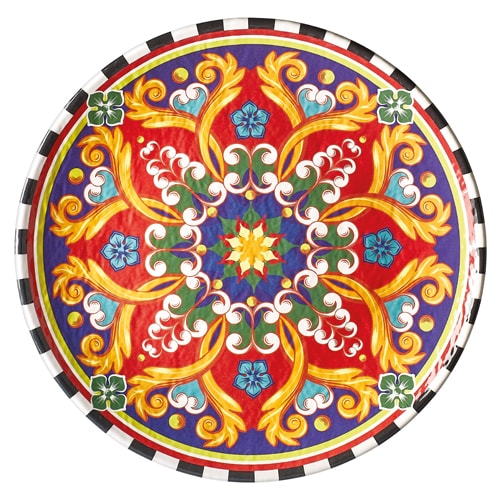 Assiette Cordoba Mélamine - Hauteur : 3 cm  Diamètre : 30 cm x 3 Mondo Déco