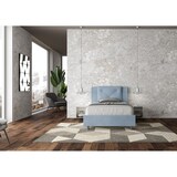 thumbnail of Cama con somier acolchada 120x190 microfibra azul claro Appia