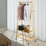 thumbnail of CASARIA® Kleiderständer mit Rollen und Ablagen Holz