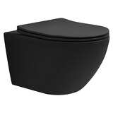 thumbnail of LuxeBath Wand-WC spülrandlos 54 cm lang Schwarz matt – Tiefspüler Keramik, Tornadospülung, Nano, WC-Sitz Softclose abnehmbar