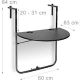 thumbnail of Helloshop26 - Table de balcon pliante pliable 3 niveaux réglable noir 13_0002691