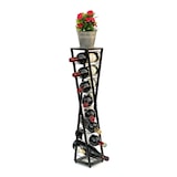 thumbnail of DanDiBo Design Weinregal Metall Schwarz Blumensäule Esperanza 80 cm Flaschenregal Stehend Flaschenständer Flaschenhalter Schwarz Blumenständer