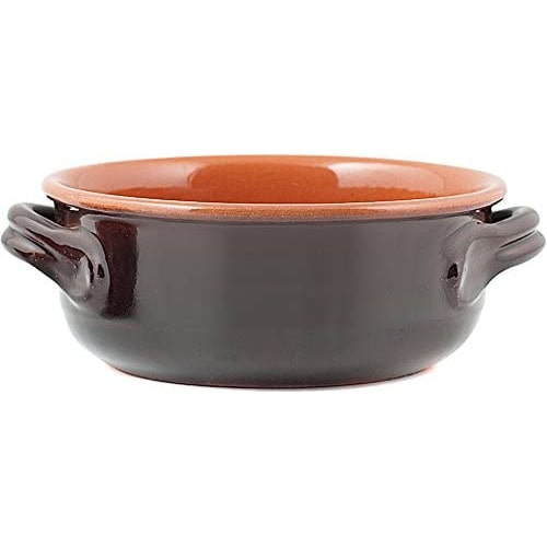 Vulcania Casseruola 2 Manici in Ceramica, Marrone, cm 40
