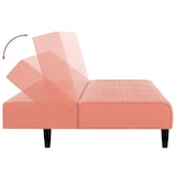 thumbnail of vidaXL Slaapbank 2-zits fluweel roze