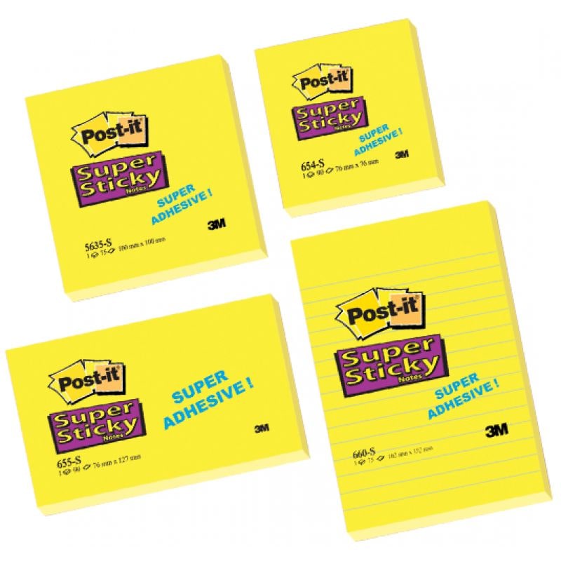 Post-it Haftnotizen Super Sticky Notes, 102x152 mm