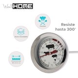 thumbnail of WellHome - Vleesthermometer van roestvrij staal - 300 graden Celsius - Temperatuurindicator tot 120 graden Celsius