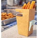 thumbnail of MONOUSO - Caja Cartón Para Churros con Chocolate Kraft 78x78x179mm (500 Uds)