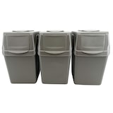 thumbnail of Keden - Set di 3 contenitori per rifiuti Sortibox per raccolta differenziata Grigio 3x25L