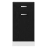 thumbnail of vidaXL Lade onderkast Riga Zwart eiken 40 x 46 x 81,5 cm Bewerkt hout