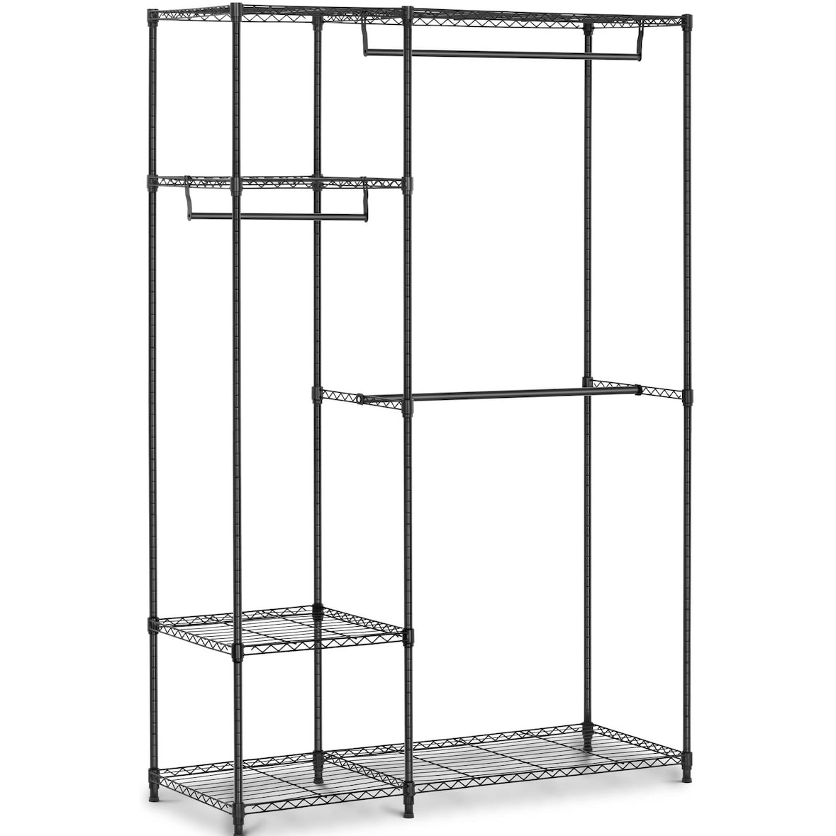 Royal Catering - Metalen kledingrek - 120 x 45 x 179,5 cm - 270 kg - zwart