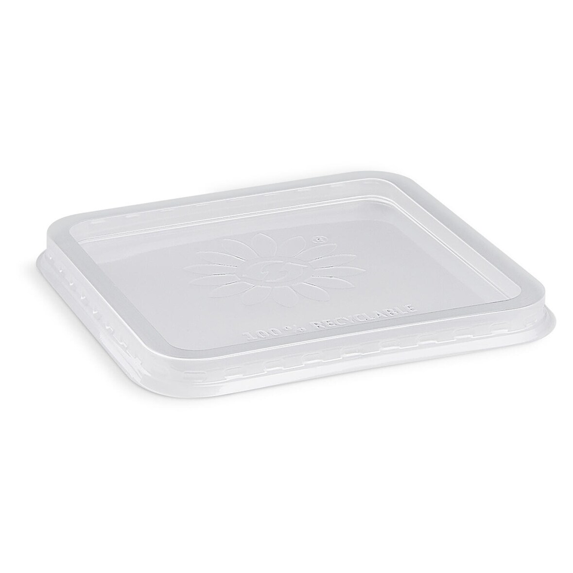 50x Deckel klar für Quadroboxx aus PP 122 x 122 mm