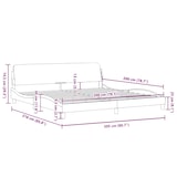 thumbnail of vidaXL Bettgestell "Dover" Taupe 200x200 cm Stoff