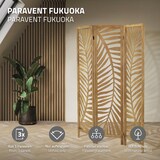 thumbnail of ML-Design Paravent Fukuoka 3-teilig 170x121 cm Natur Holz Raumteiler Faltbar Sichtschutz Trennwand Schlafzimmer
