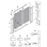 thumbnail of Box Doccia Flora H190 Cristallo Anticalcare 6mm Satine - 79x109