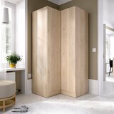 thumbnail of Dmora Guardaroba Elgon, Mobile angolare per camera da letto, Armadio appendiabiti ad angolo a 2 ante battenti, 91x93h184 cm, Rovere