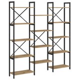 thumbnail of vidaXL Regal Eiche handwerklich 156 x 25 x 167.5 cm Holzwerkstoff
