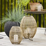 thumbnail of Dekoleuchte Lampenschirm Rattan H: 30cm für E27 Fassungen Außen beige