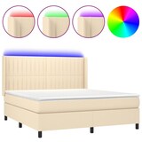 thumbnail of vidaXL Boxspringbett mit Matratze & LED Creme 180x200 cm Stoff