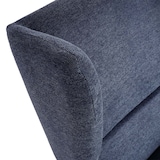 thumbnail of Lounge-Sessel HWC-L62, Ohrensessel Cocktailsessel Sessel Polstersessel, Stoff/Textil Metall ~ blau