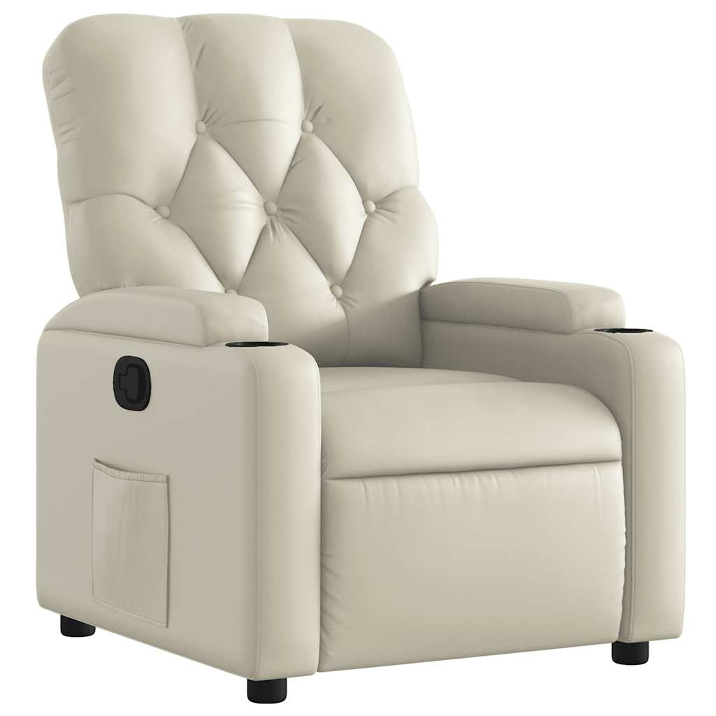 vidaXL Relaxsessel Creme Kunstleder