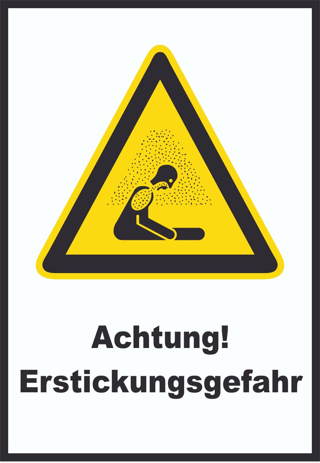 Achtung Erstickungsgefahr A6 (105x148mm) Schild