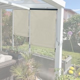 thumbnail of Toldo vertical HWC-F42, toldo vertical protección de la intimidad estor enrollable exterior, tejido protección UV 50 ~ 250x100cm, crema-beige