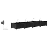 thumbnail of vidaXL Gartenpflanzer Schwarz 160 x 40 x 22 cm Stahl