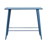 thumbnail of Table haute de jardin en acier bleu pacific - Oviala