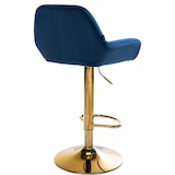 thumbnail of 2er Set Barhocker Braga Gold Samt blau