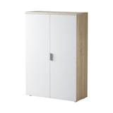 thumbnail of Dmora Armadio multiuso Plano, Mobile multiuso a 2 ante, Armadio portascarpe con 3 ripiani, Scarpiera moderna, 80x33h119 cm, Rovere e Bianco
