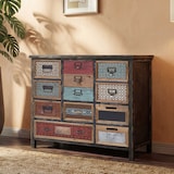 thumbnail of Armario boticario HWC-A43, cómoda, madera maciza de abeto aspecto shabby vintage 84x90x32cm