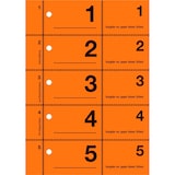 thumbnail of Garderobennummern A6 farbig sortiert 100 Blatt / Block farbig sortiert