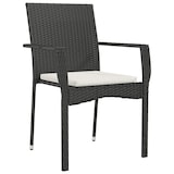 thumbnail of vidaXL 5-tlg. Garten-Essgruppe mit Kissen Schwarz Poly Rattan