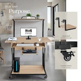 thumbnail of tectake Bureau Fife 80x65,5x130,5cm - Bois clair industriel, Chêne Sonoma -404727